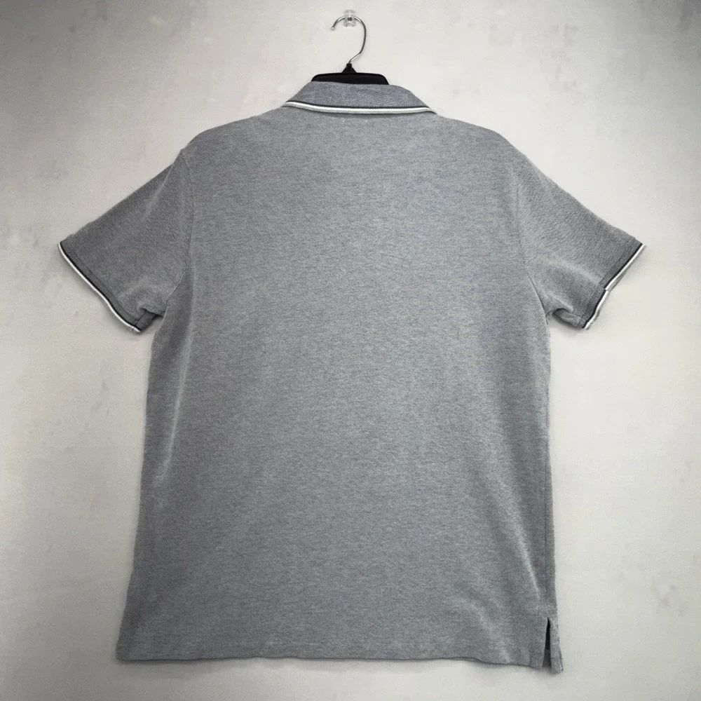 Polo Ralph Lauren Mens Custom Slim Fit Stretch Mesh Polo Shirt Gray Large